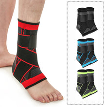 Load image into Gallery viewer, 1Pc 3D Pressurized Ankle Support Ankle Brace Protector with Strap Elastic Belt for Badminton Basketball Volleyball Sports Gym Jogger Acessories S/M/L/XL

