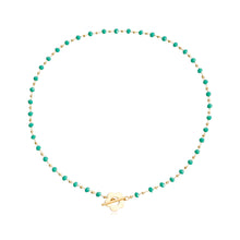 Load image into Gallery viewer, Fashionable Temperamental Black Crystal Glass Bead Necklace Simple Alloy OT Buckle Necklace Clavicle Chain Jewelry
