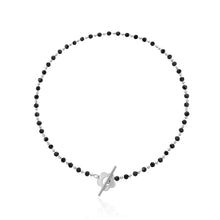 Load image into Gallery viewer, Fashionable Temperamental Black Crystal Glass Bead Necklace Simple Alloy OT Buckle Necklace Clavicle Chain Jewelry
