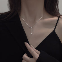 Load image into Gallery viewer, Temperamental Droplet Pendant Necklace Simple Shiny Tassel Pendant Alloy Necklace Clavicle Chain Jewelry Accessory
