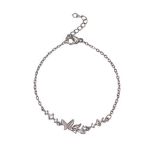 Load image into Gallery viewer, Simple Micro Inlaid Zircon Butterfly Bracelet Versatile Silver Alloy Butterfly Bracelet Women Hand Jewelry
