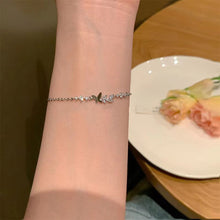 Load image into Gallery viewer, Simple Micro Inlaid Zircon Butterfly Bracelet Versatile Silver Alloy Butterfly Bracelet Women Hand Jewelry
