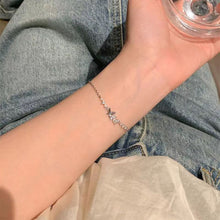 Load image into Gallery viewer, Simple Micro Inlaid Zircon Butterfly Bracelet Versatile Silver Alloy Butterfly Bracelet Women Hand Jewelry
