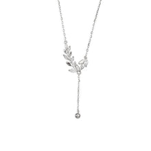 Load image into Gallery viewer, Simple Shiny Wheat Ear Necklace Sweet Niche Tassel Pendant Alloy Necklace Clavicle Chain Jewelry Accessory
