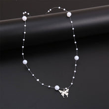 Load image into Gallery viewer, Simple Pearl Butterfly Necklace Versatile Alloy Butterfly Pendant Necklace Clavicle Chain Jewelry Accessory
