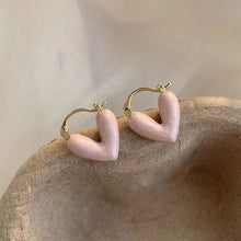 Load image into Gallery viewer, Dropwise Glazed Heart-shaped Earrings Exquisite Versatile Alloy Earrings Ear Studs Women Jewelry Accessories
