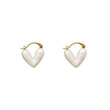 Load image into Gallery viewer, Dropwise Glazed Heart-shaped Earrings Exquisite Versatile Alloy Earrings Ear Studs Women Jewelry Accessories
