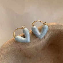 Load image into Gallery viewer, Dropwise Glazed Heart-shaped Earrings Exquisite Versatile Alloy Earrings Ear Studs Women Jewelry Accessories
