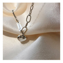 Load image into Gallery viewer, Spliced Chain Heart-shaped Pendant Bracelet Anklet Silver Simple Versatile Alloy Bracelet Women Jewelry
