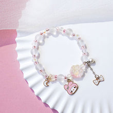 Load image into Gallery viewer, Crystal Cat Claw Beaded Bracelet Cute Pendant Beaded Elastic Rope Adjustable Bracelet Simple Hand Jewelry
