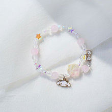Load image into Gallery viewer, Crystal Cat Claw Beaded Bracelet Cute Pendant Beaded Elastic Rope Adjustable Bracelet Simple Hand Jewelry
