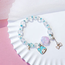 Load image into Gallery viewer, Crystal Cat Claw Beaded Bracelet Cute Pendant Beaded Elastic Rope Adjustable Bracelet Simple Hand Jewelry
