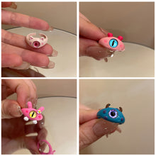 Load image into Gallery viewer, Funny Cute Meow Monster Ring Fashionable Personalized Opening Adjustable Alloy Ring Jewelry Accessory
