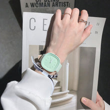 Load image into Gallery viewer, Creative Fashionable Macaron Color Square Watch Multicolored PU Watchband Quartz Watch Women Casual Watch
