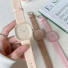 Load image into Gallery viewer, Creative Fashionable Macaron Color Square Watch Multicolored PU Watchband Quartz Watch Women Casual Watch
