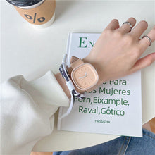 Load image into Gallery viewer, Creative Fashionable Macaron Color Square Watch Multicolored PU Watchband Quartz Watch Women Casual Watch
