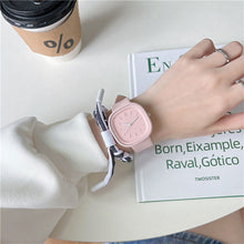 Load image into Gallery viewer, Creative Fashionable Macaron Color Square Watch Multicolored PU Watchband Quartz Watch Women Casual Watch
