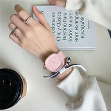 Load image into Gallery viewer, Creative Fashionable Macaron Color Square Watch Multicolored PU Watchband Quartz Watch Women Casual Watch

