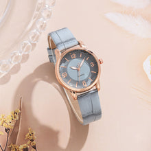 Load image into Gallery viewer, Alloy Dual Color Dial Digital Quartz Watch Imitation Leather Watchband Women Fashionable Casual Watch

