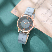 Load image into Gallery viewer, Alloy Dual Color Dial Digital Quartz Watch Imitation Leather Watchband Women Fashionable Casual Watch

