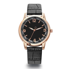 Load image into Gallery viewer, Alloy Dual Color Dial Digital Quartz Watch Imitation Leather Watchband Women Fashionable Casual Watch
