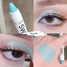 Load image into Gallery viewer, Shiny Glitter Black Eyeshadow White Eyeliner Pencils Makeup Eye Brightening Waterproof High-gloss Pen Eye Makeup
