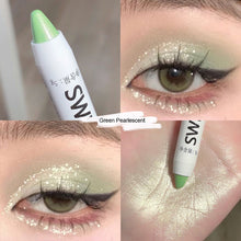 Load image into Gallery viewer, Shiny Glitter Black Eyeshadow White Eyeliner Pencils Makeup Eye Brightening Waterproof High-gloss Pen Eye Makeup
