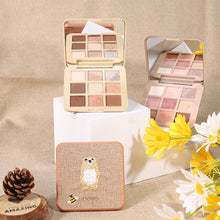 Load image into Gallery viewer, 9 Colors Animal Embroidery Eyeshadow Palette Matte Glitter Cute Eyeshadow Makeup Palette Long-lasting Nude Eye Pigments

