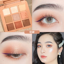 Load image into Gallery viewer, 9 Colors Animal Embroidery Eyeshadow Palette Matte Glitter Cute Eyeshadow Makeup Palette Long-lasting Nude Eye Pigments
