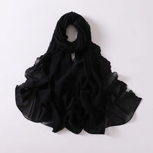 Load image into Gallery viewer, Fashion Silky Satin Turbans For Women Plain Lace Head Scarf For Ladies Elegant Shawl Muslim Scarves Head Wraps
