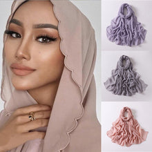 Load image into Gallery viewer, Fashion Silky Satin Turbans For Women Plain Lace Head Scarf For Ladies Elegant Shawl Muslim Scarves Head Wraps
