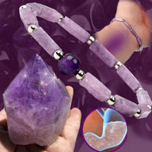 Load image into Gallery viewer, Natural Amethysts Bracelet Body-purify Slimming Healing Stone Bracelets For Women Men Loss Weight Yoga Meditation Jewelry
