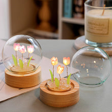 Load image into Gallery viewer, DIY Handmade Light Ins Tulip Night Light Gift Fairy Light DIY Material Package Creative Flower Bedside Light Desktop Ornament Lamp
