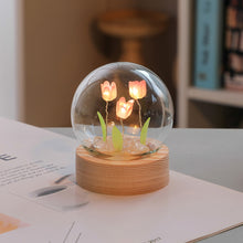 Load image into Gallery viewer, DIY Handmade Light Ins Tulip Night Light Gift Fairy Light DIY Material Package Creative Flower Bedside Light Desktop Ornament Lamp
