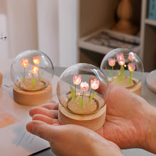 Load image into Gallery viewer, DIY Handmade Light Ins Tulip Night Light Gift Fairy Light DIY Material Package Creative Flower Bedside Light Desktop Ornament Lamp
