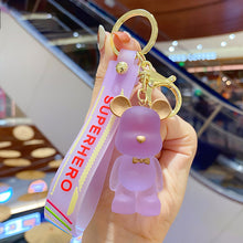 Load image into Gallery viewer, Lovely Cartoon Bear Car Key Chain Pendant Bag Pendant Keychain Delicate Simple Key Chain for Girls Couple Gifts
