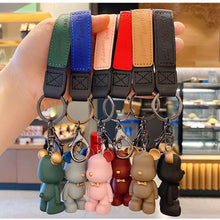 Load image into Gallery viewer, Lovely Cartoon Bear Car Key Chain Pendant Bag Pendant Keychain Delicate Simple Key Chain for Girls Couple Gifts
