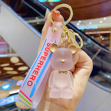 Load image into Gallery viewer, Lovely Cartoon Bear Car Key Chain Pendant Bag Pendant Keychain Delicate Simple Key Chain for Girls Couple Gifts
