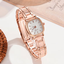 Load image into Gallery viewer, Fashion Steel Band Square Dial Watch Women's Rose Gold Quartz Watch Retro Casual Ladies Wristwatch
