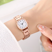 Load image into Gallery viewer, Fashion Steel Band Square Dial Watch Women's Rose Gold Quartz Watch Retro Casual Ladies Wristwatch
