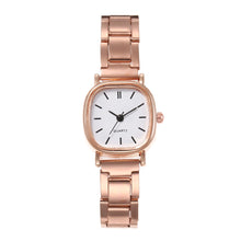 Load image into Gallery viewer, Fashion Steel Band Square Dial Watch Women's Rose Gold Quartz Watch Retro Casual Ladies Wristwatch
