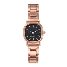 Load image into Gallery viewer, Fashion Steel Band Square Dial Watch Women's Rose Gold Quartz Watch Retro Casual Ladies Wristwatch
