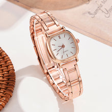 Load image into Gallery viewer, Fashion Steel Band Square Dial Watch Women's Rose Gold Quartz Watch Retro Casual Ladies Wristwatch
