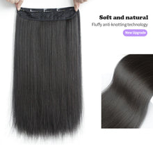 Load image into Gallery viewer, One Piece Wig for Women with Long Straight Hair Increase Hair Extension Invisible Pliable Simulation Seamless Fluffy Wig
