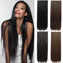 Load image into Gallery viewer, One Piece Wig for Women with Long Straight Hair Increase Hair Extension Invisible Pliable Simulation Seamless Fluffy Wig
