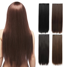 Load image into Gallery viewer, One Piece Wig for Women with Long Straight Hair Increase Hair Extension Invisible Pliable Simulation Seamless Fluffy Wig
