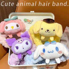 Load image into Gallery viewer, Lady Cute Hair Band Plush Cartoon Hair Rope Lovely Hair Band Elastic Hair Accessories Makeup Tools
