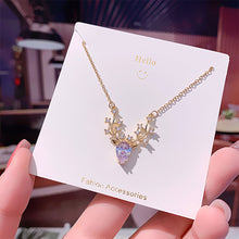 Load image into Gallery viewer, Elk Pendant Necklace Fashionable Creative Simple Diamond Chain Splicing Necklace Clavicle Chain Jewelry Accessory
