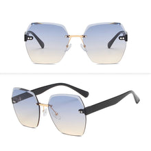 Load image into Gallery viewer, Frameless Cut Edge Sunglasses Dual Color Gradient Summer Beach Sunglasses Fashion Women's Windproof Driving Glasses

