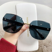 Load image into Gallery viewer, Frameless Cut Edge Sunglasses Dual Color Gradient Summer Beach Sunglasses Fashion Women's Windproof Driving Glasses
